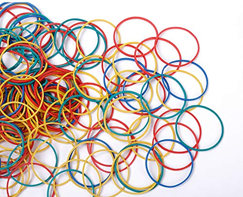 300pcs 25mm(1in) Multi Color Rubber Bands Elastics Bands Sturdy Rubber Bands for Home or Office use
