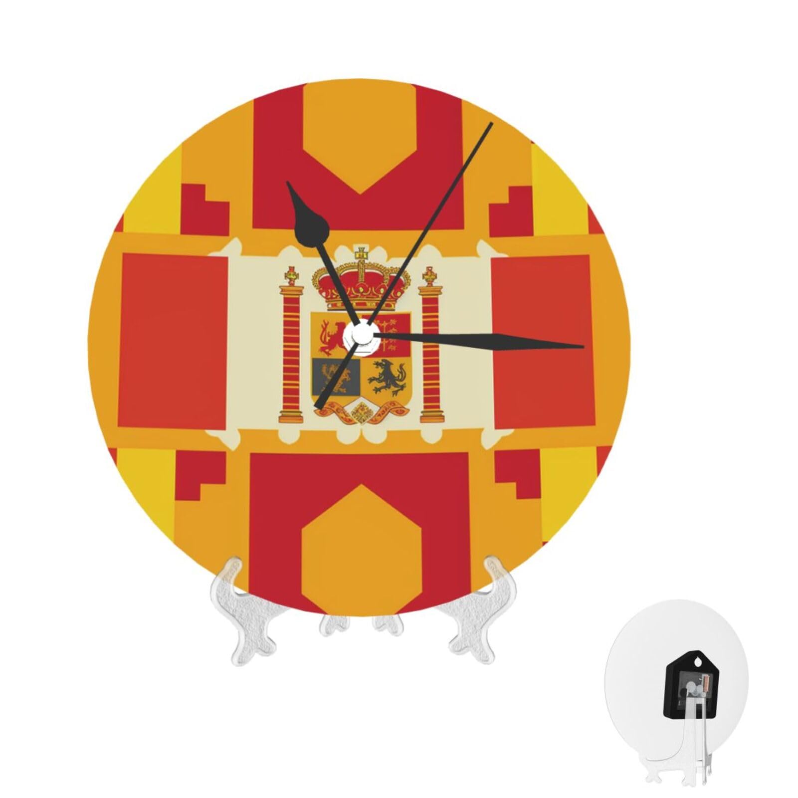 Horloge murale espagnole silencieuse ronde et moderne pour décorer votre salon
