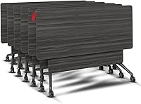 CUFEFi Folding Flip Top Conference Table with Silent Wheels - Mobile Meeting Table for 2-10 People, 47.2in L, Space-Saving Office Workstation