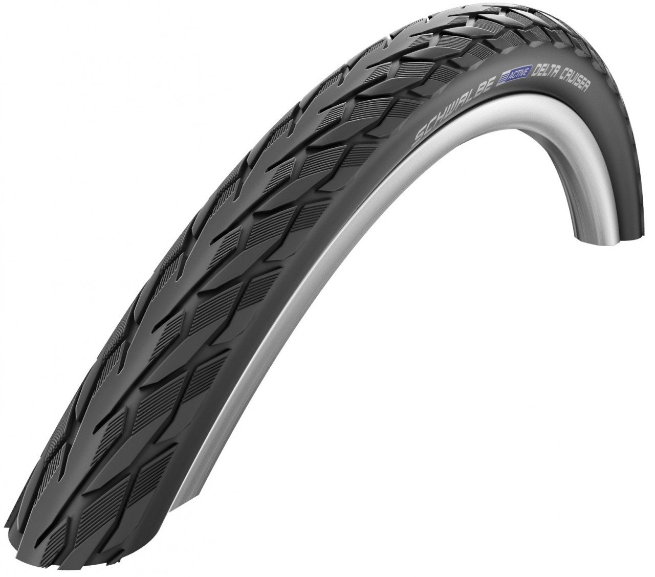 Schwalbe 2016 Delta Cruiser Kevlar Active Line Tyre - 28 x 1 1/2" Black/Reflective
