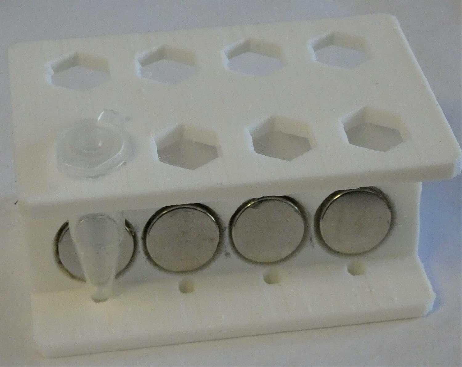 Magnetic Beads Separator Rack for 1.5 ml / 2.0 ml Microcentrifuge Tubes, Stand for DNA RNA Protein Purification, 8 Positions