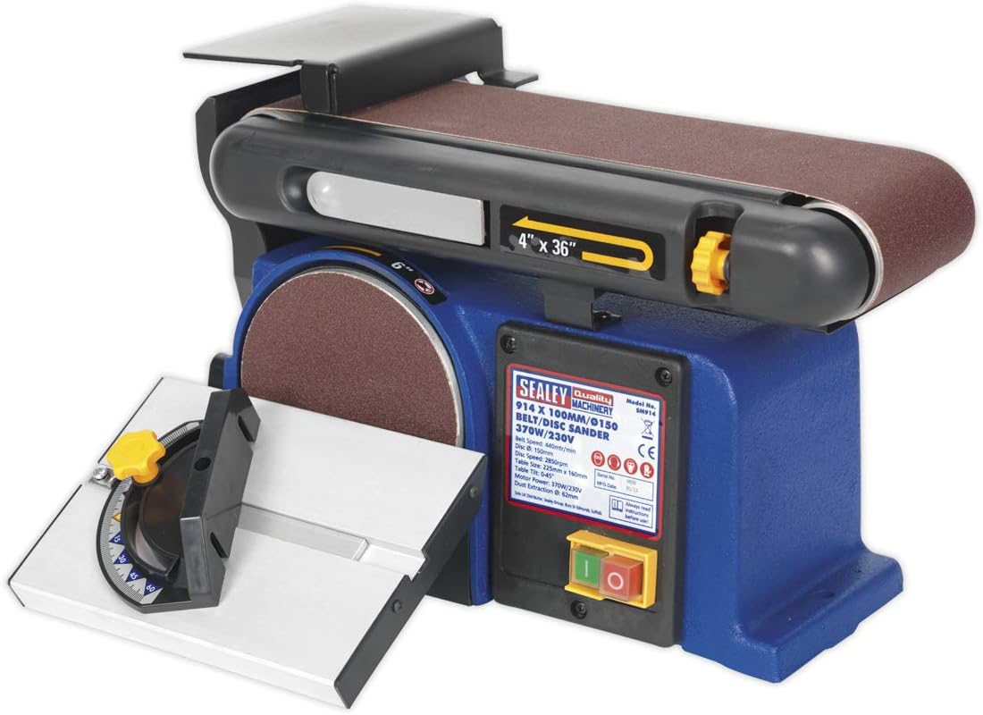 Sealey SM914 Belt/Disc Sander 100 x 915mm/Ø150 370W/230V