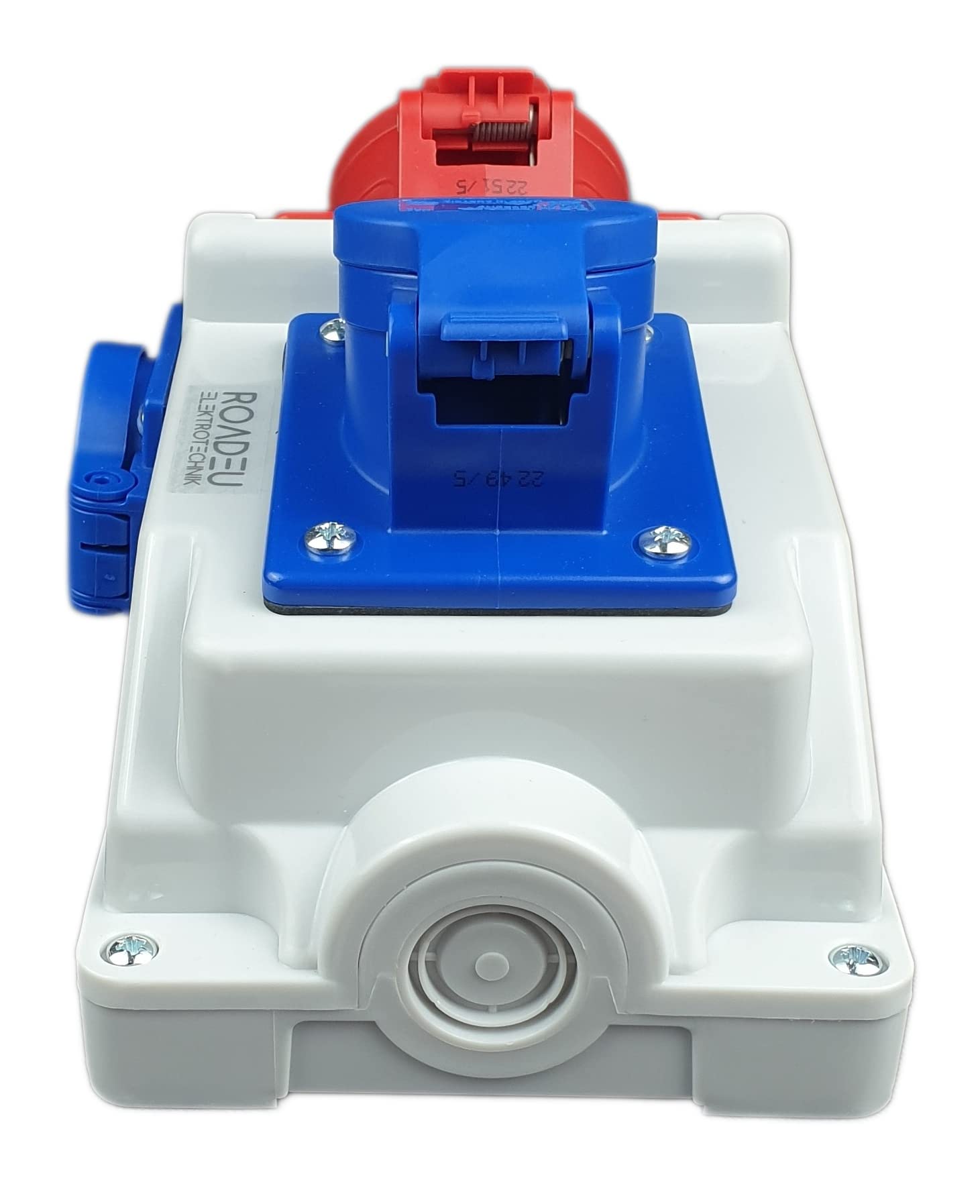 RoadEu - Presa di Corrente Industriale Combinata, Distributore da Parete CEE 5P Con Presa CEE 3P e Schuko 16A - Scatola di Distribuzione a Parete PCE
