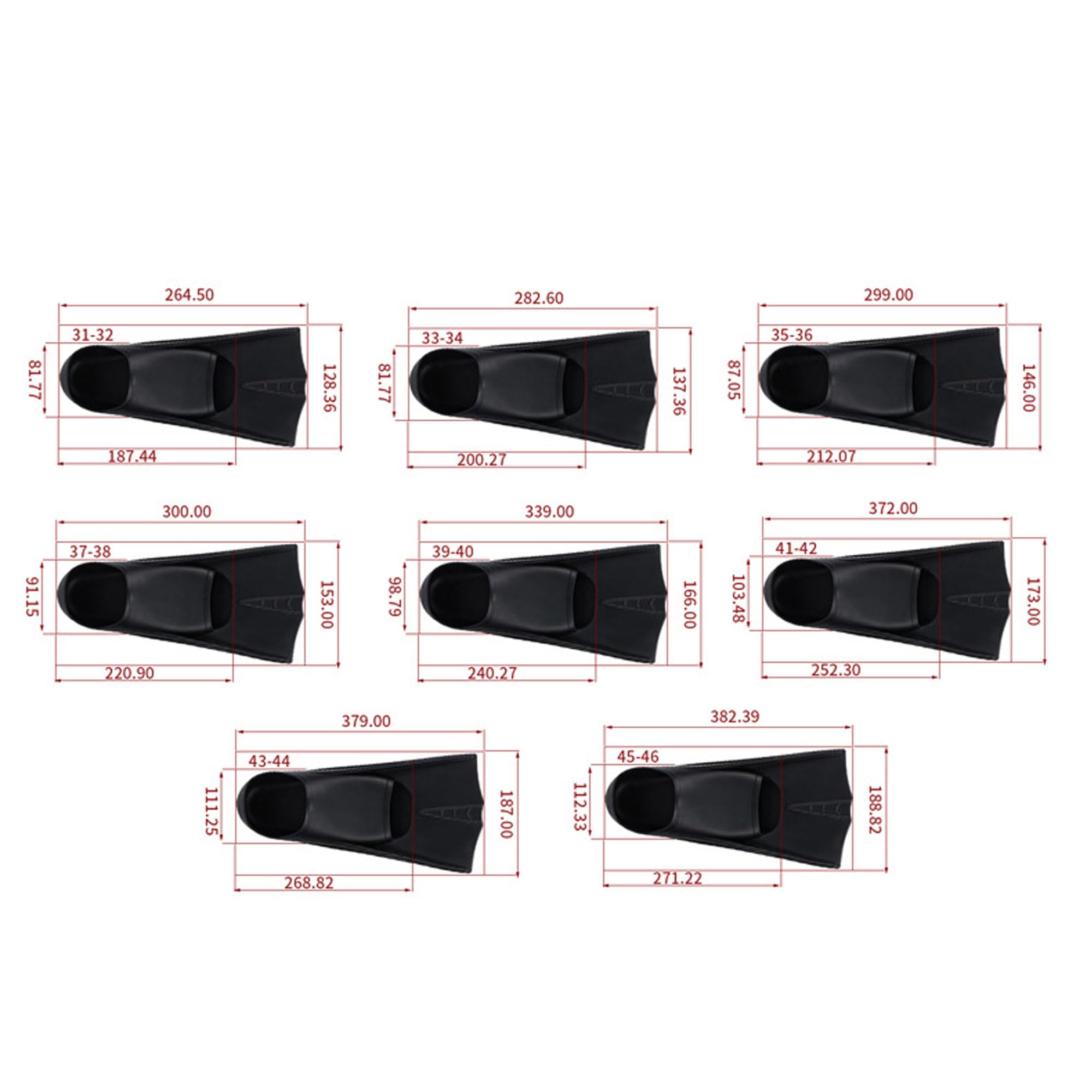Bestgift Palmes courtes en silicone pour homme et femme - Équipement spécial de plongée