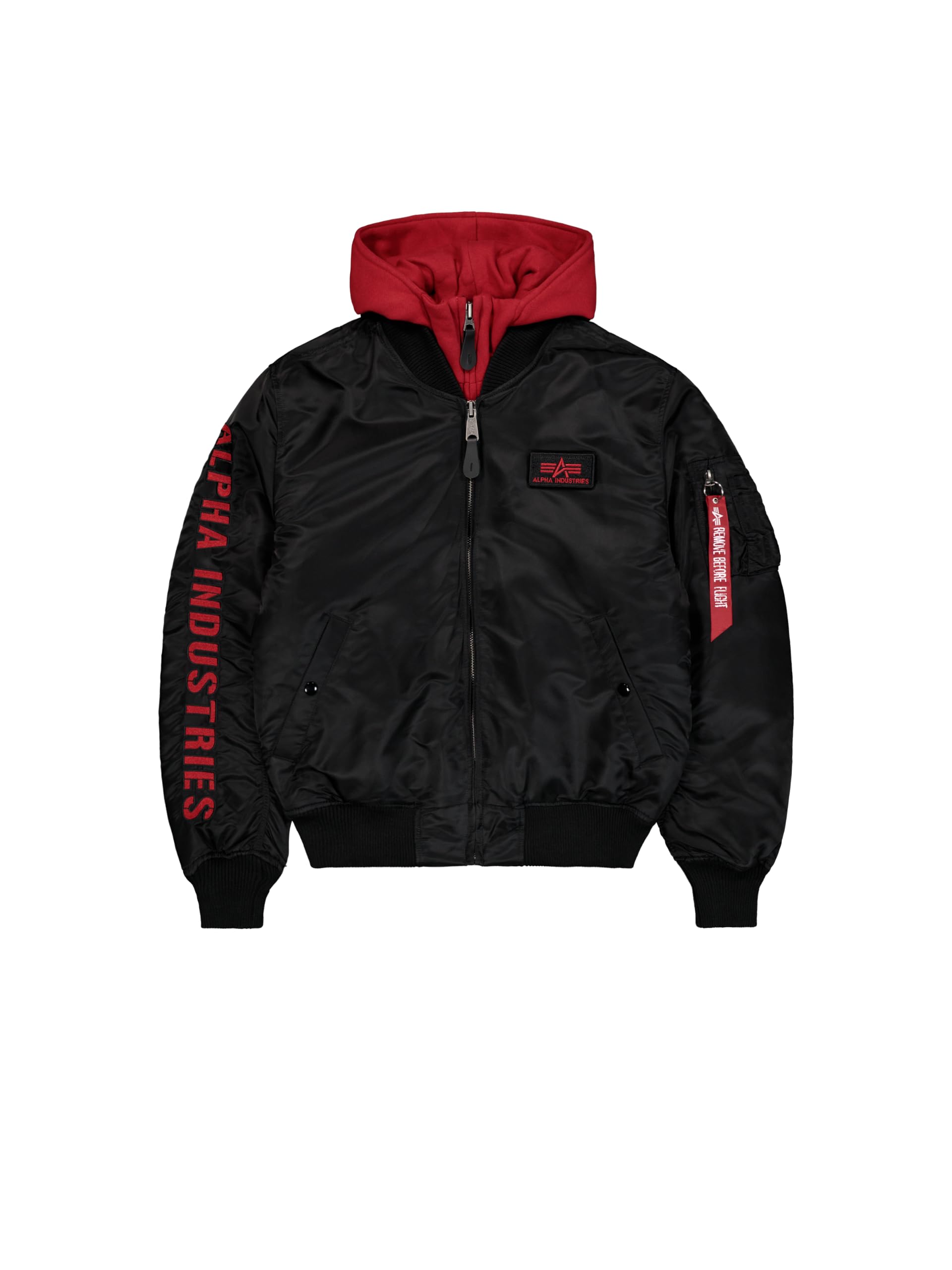 Alpha Industries Alpha Indutries MA-1 D-Tec SE Blouson Bomber pour Homme, Black/Red, XL
