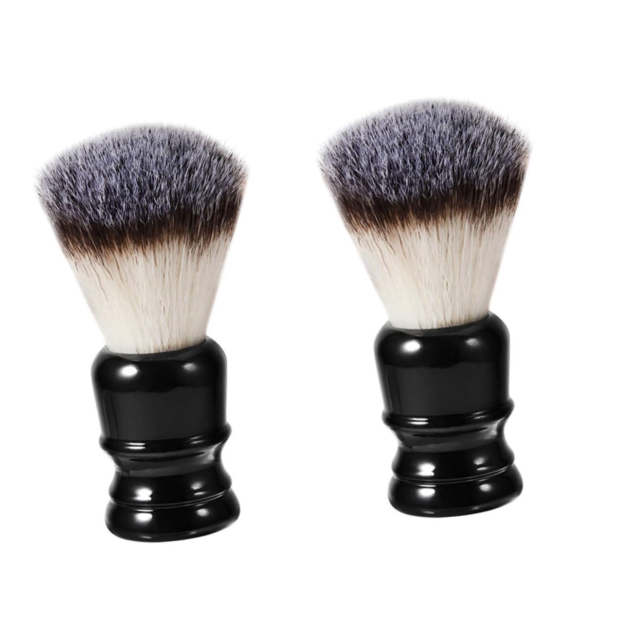 HAPINARY 2 Pcs Professional Beard Brush Synthetic Bristles Shaving Brush for Men