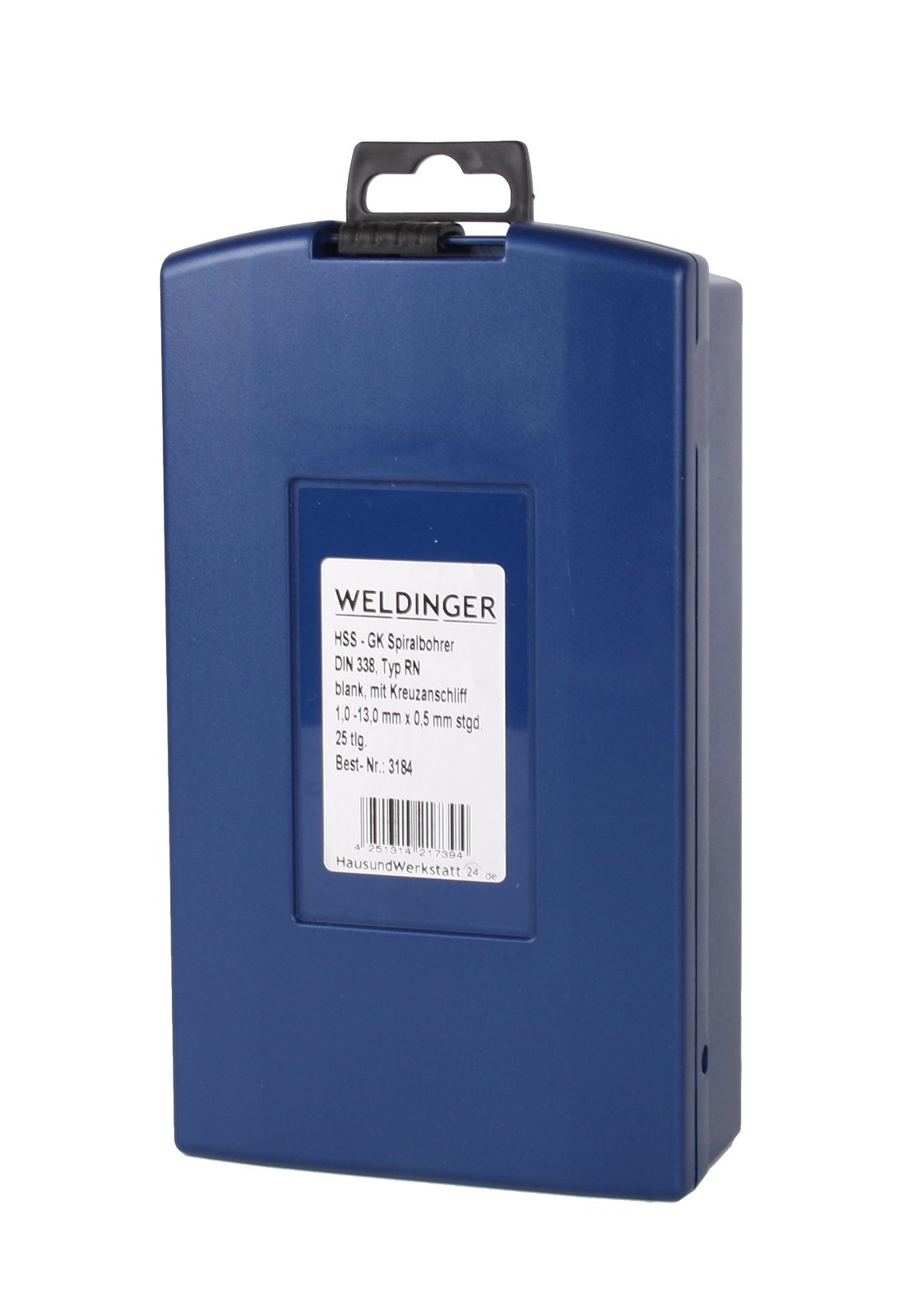 WELDINGER HSS-GK DIN 338 Metallbohrerset 25-teilig 1-13,0 mm 0,5 mm steigend profilgeschliffen (Spiralbohrer)