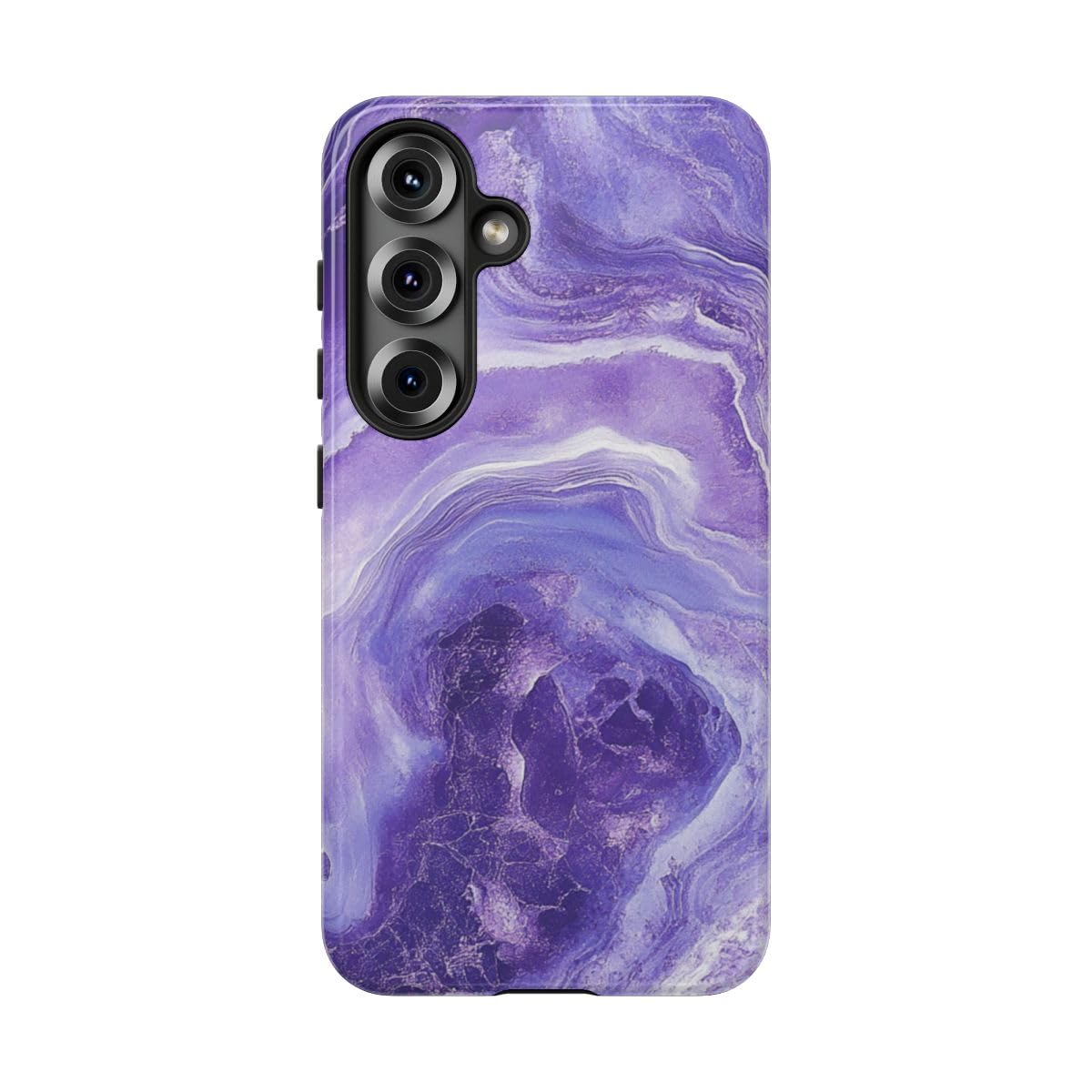 Coque Samsung S25 marbre violet rigide contre les rayures - 5
