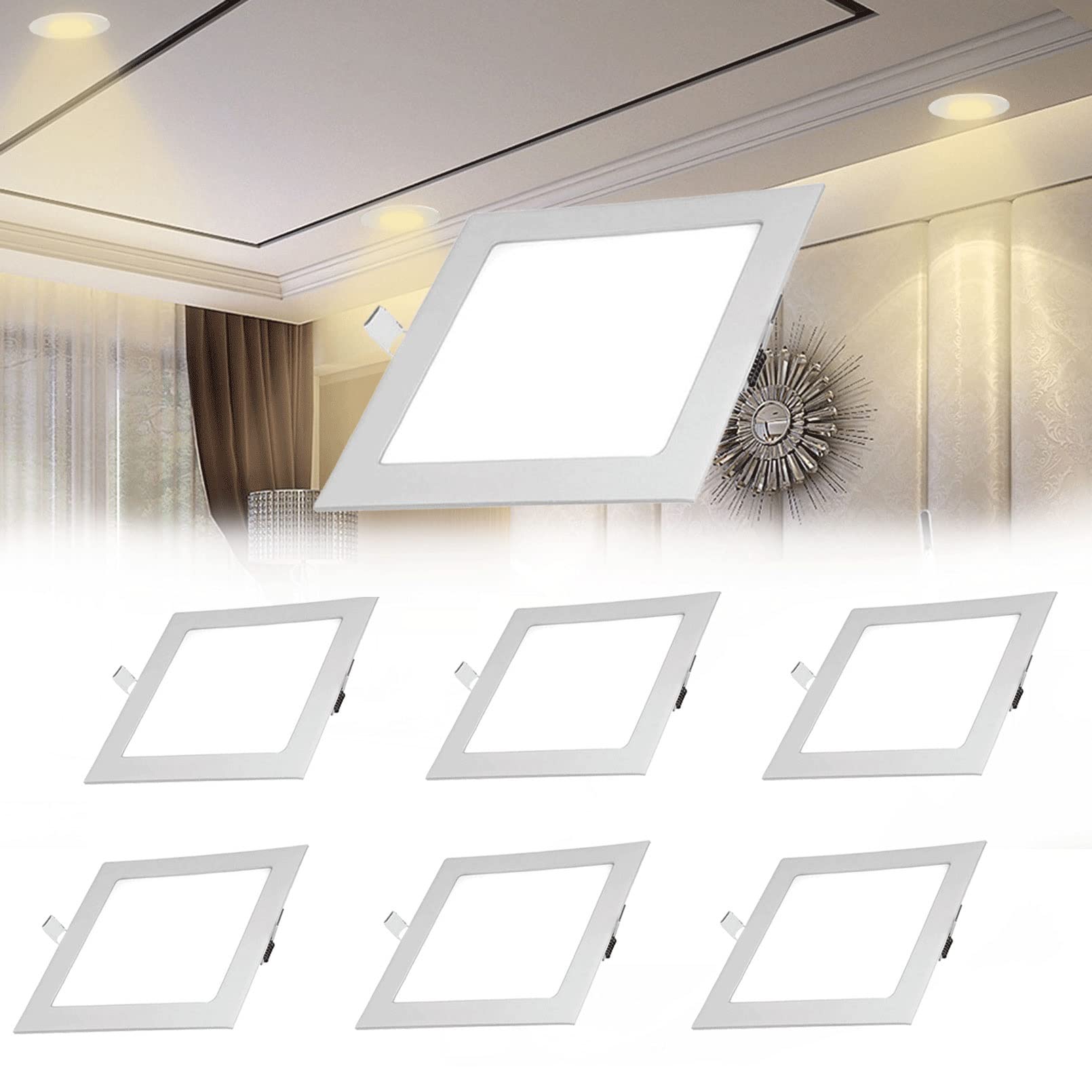 Amazon.co.jp : 9W LED 埋め込み型照明器具 4500K 昼白色 埋め込み型