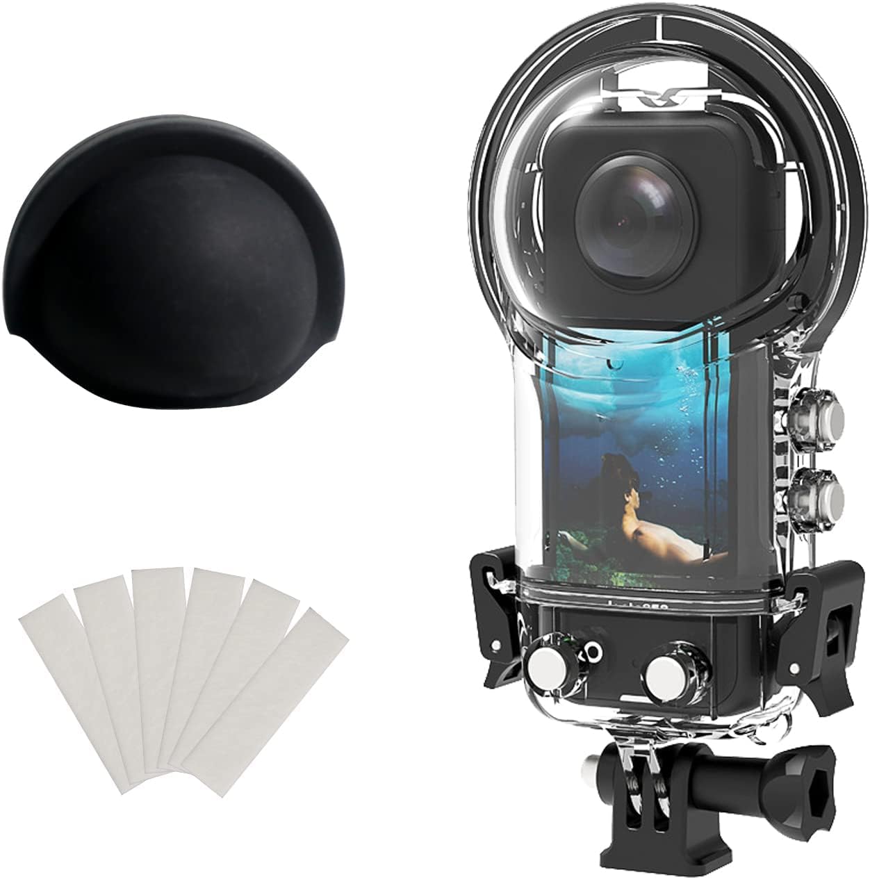 Careflection Diving Shell for Insta360 X3, Camera Waterproof Housing Case Underwater Photography Housings Protective Case for Insta360 X3, 40M / 131FT Diving Depth-image-40