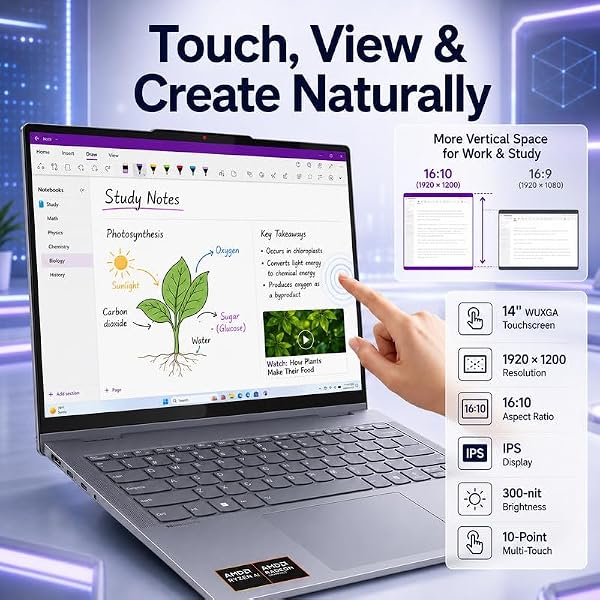 Lenovo IdeaPad 5 2-in-1 Laptop, AMD Ryzen AI 5 340, 16GB LPDDR5X, 1T SSD - 2