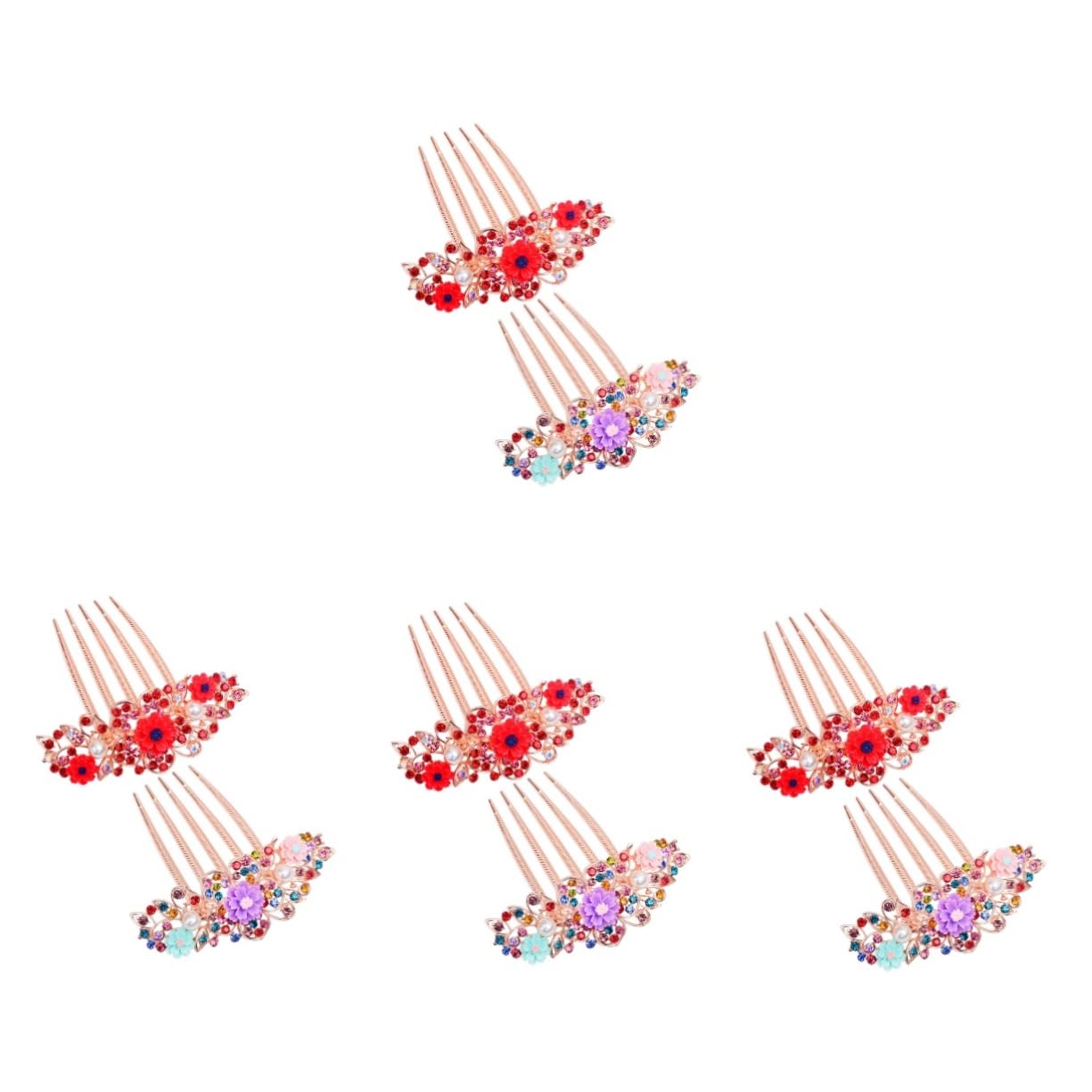 FRCOLOR 8stücke Haarkämme Mit Strassblumen Elegante Haarklammern Für Damen Hochzeits-haarschmuck Und Accessoires Für Besondere Anlässe Rutschfest Und Einfach Zu Tragen