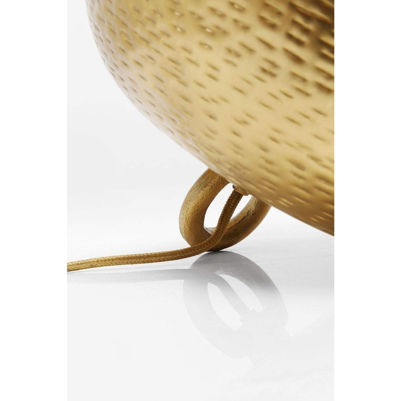 Kare Design Lampada Da Pavimento Apollon, Oro, Ø28Cm, Piantana Color Oro Opaco, Lunghezza Filo 200Cm, Superficie Martellata, Lampadina Non Inclusa