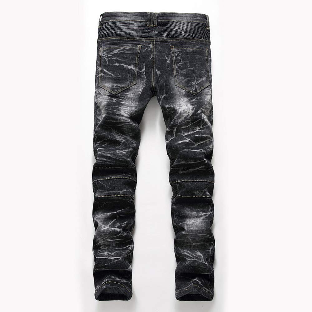 GUOCU Hombres Pantalones Vaquero de Moto,Jeans de Moto Slim Fit Denim Pantalon Protectores Cargo Recto Pantalones de Motorista Retro Vaqueros para Montar en Moto Pantalones de Ciclismo Anticaídas