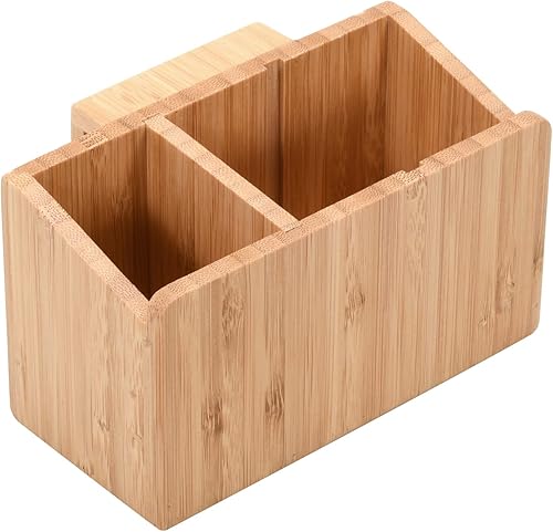 Miniatura 5 de MobileVision Estación de carga de bambú con compartimento de extensión para teléfonos inteligentes, tabletas y portátiles, base de carga más soporte