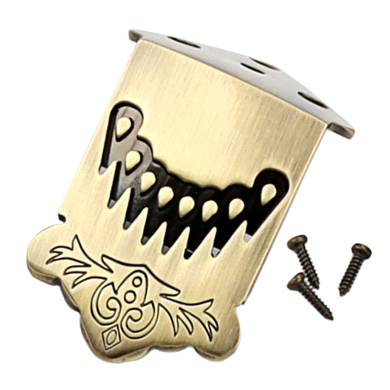 ibasenice 4pièces Mandolin Tailpiece Métal Décoratif Cordes Avec Motif Plume Accessoire De Réparation Pour Mandolin