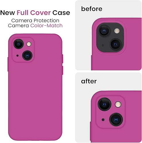 Miniatura 26 de FireNova Funda para iPhone 14 Pro, funda de silicona mejorada [protección de cámara] con [2 protectores de pantalla], forro interior de microfibra