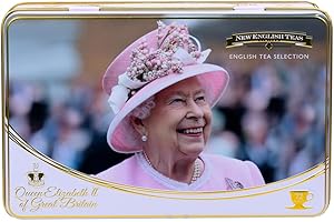 New English Teas Queen Elizabeth Commemorative Tea Tin With 72 Teabag Selection