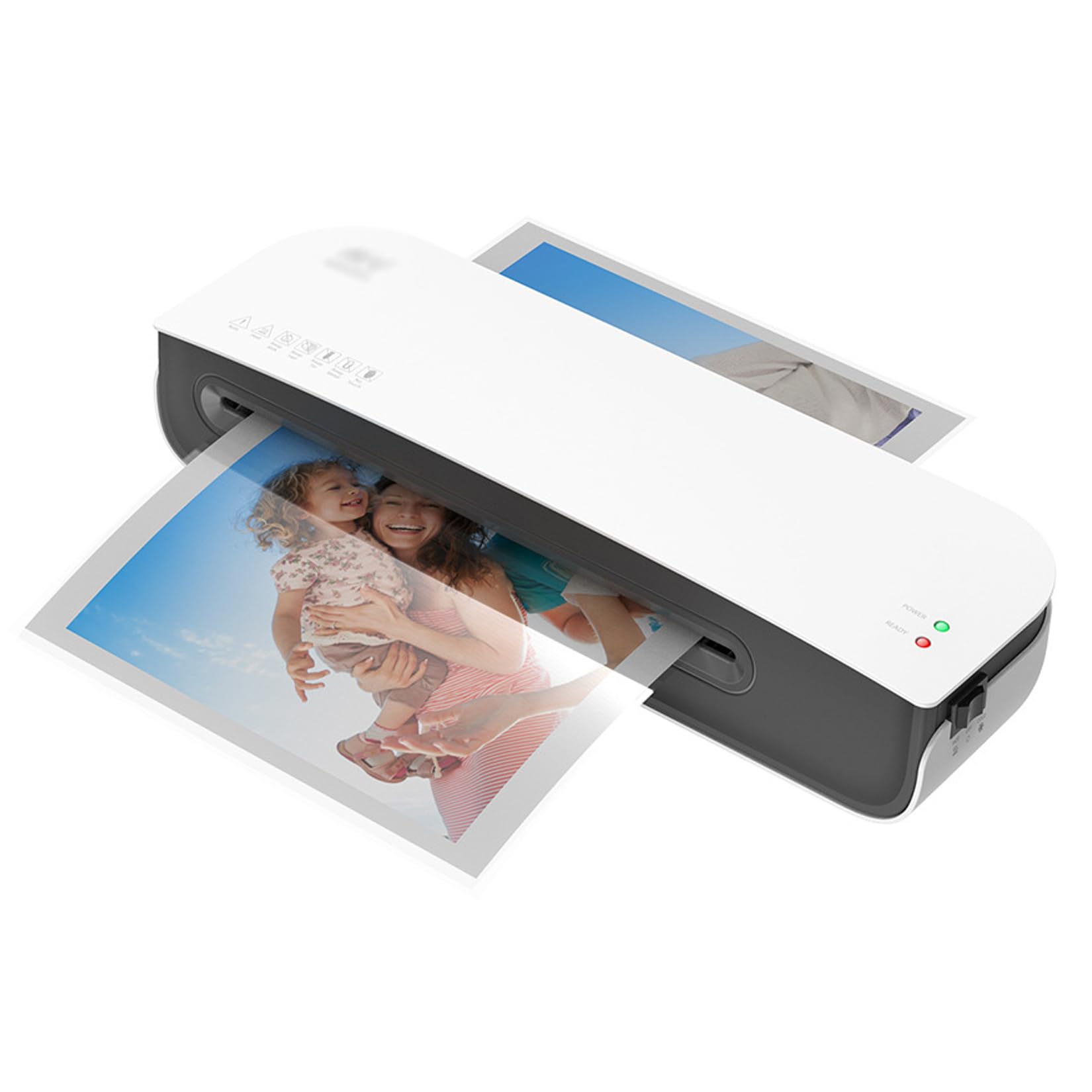 Plastificadora A4,Calentamiento Rápido en 2 Minutos,Plastificado en Caliente/Frío,340 mm/min,Con Cortador de Papel y Redondeador de Esquinas,Perforadora,Para Escolar, Oficina,Hogarar (A)