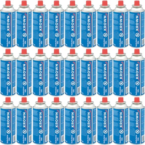 KROWN - Pack de 28 Cartuchos de Gas Butano SuperEgo 227g para Hornillos Quemadores, Cartucho de Gas para Camping 250, Bombonas SEH003800 (28 Unidades)