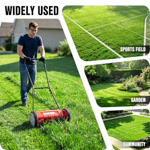 Image of EWORK Push Reel Lawn Mower 23 inch with 5-Blade Cutting System for Lawn Care