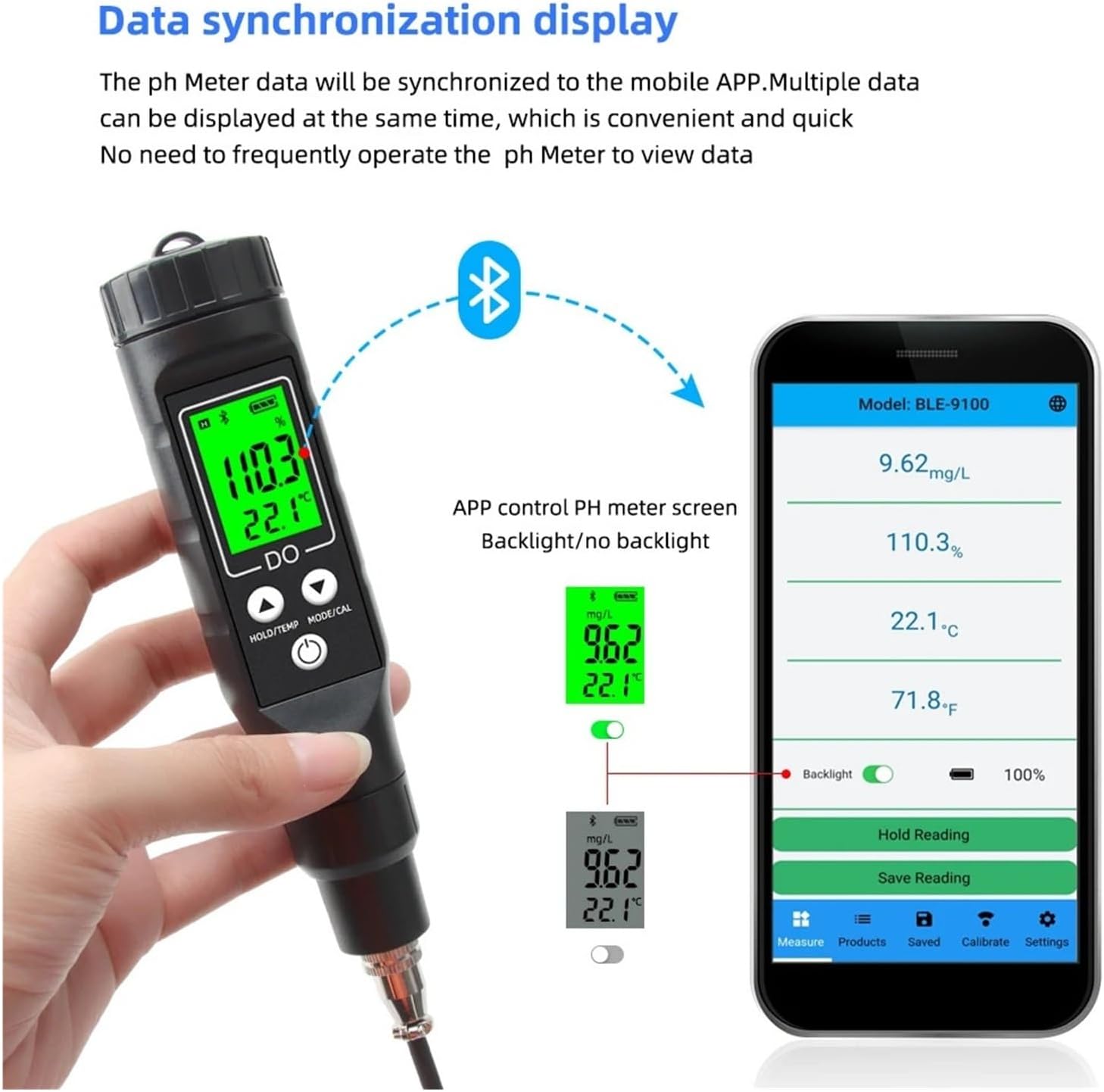 Dissolved Oxygen Meter, BLE-9100 Dissolved Oxygen Analyzer Oxygen Concentration Tester
