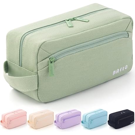 HVOMO Light Green Pencil Case for School and Office Supplies
