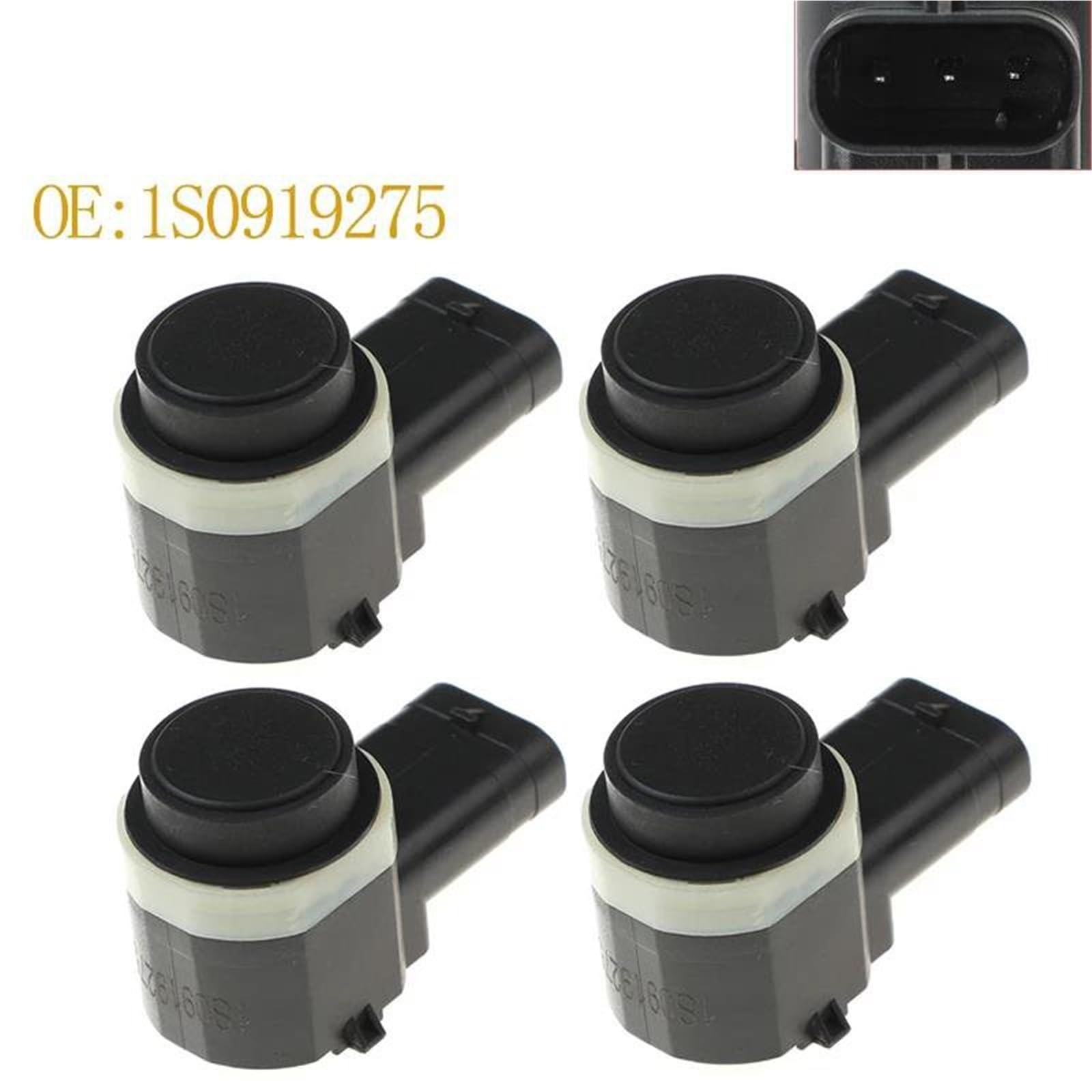 Kit de cámara de Marcha atrás Sensores De Asistencia De Aparcamiento para Marcha Atrás. Piezas De Sensores De Aparcamiento para TT Q3 Q5 R8 RS3 RS4 RS5 RS6 RS7 2007 2008-2016.(4 pcs)