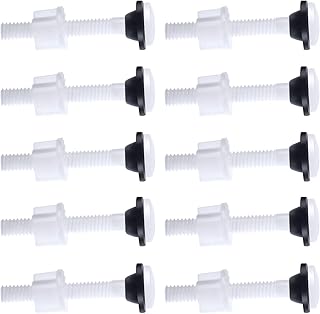Plastic Toilet Seat Hinge Bolts and Nuts with Washers for Mount Toilet Seat Hinges(10 Packs)