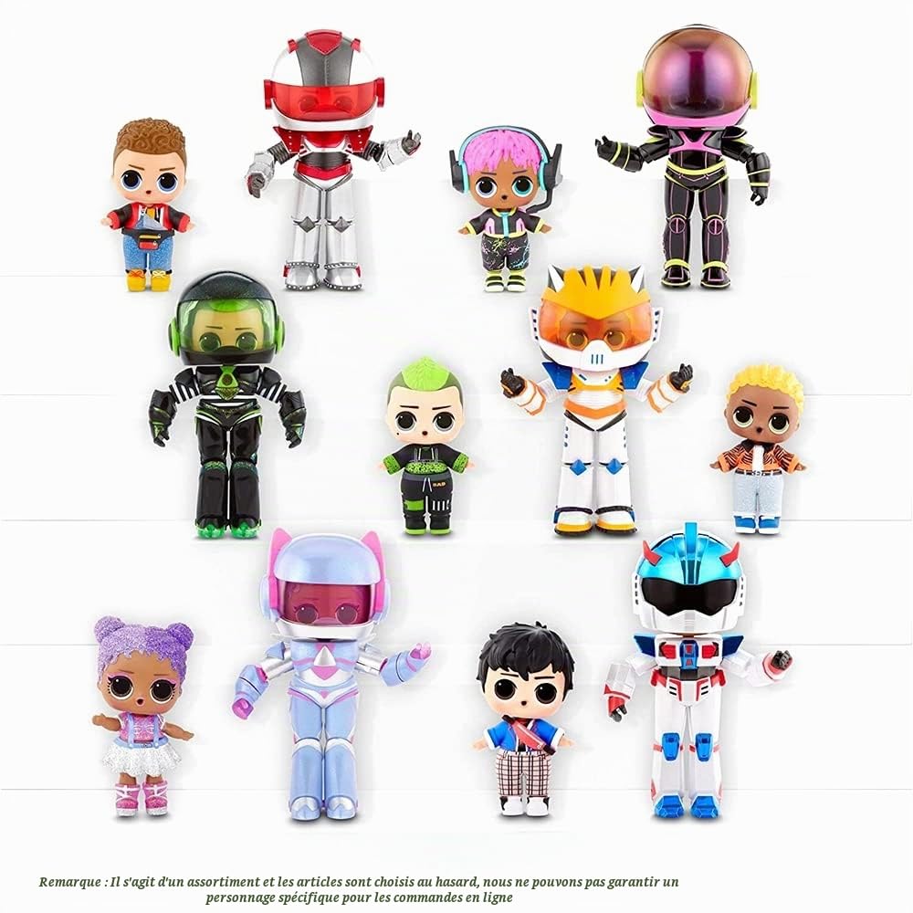 LOL Surprise Garçons Héros d'Arcade - Figurine d'action - Avec 15 surprises, costumes de héros 6 pièces & accessoires