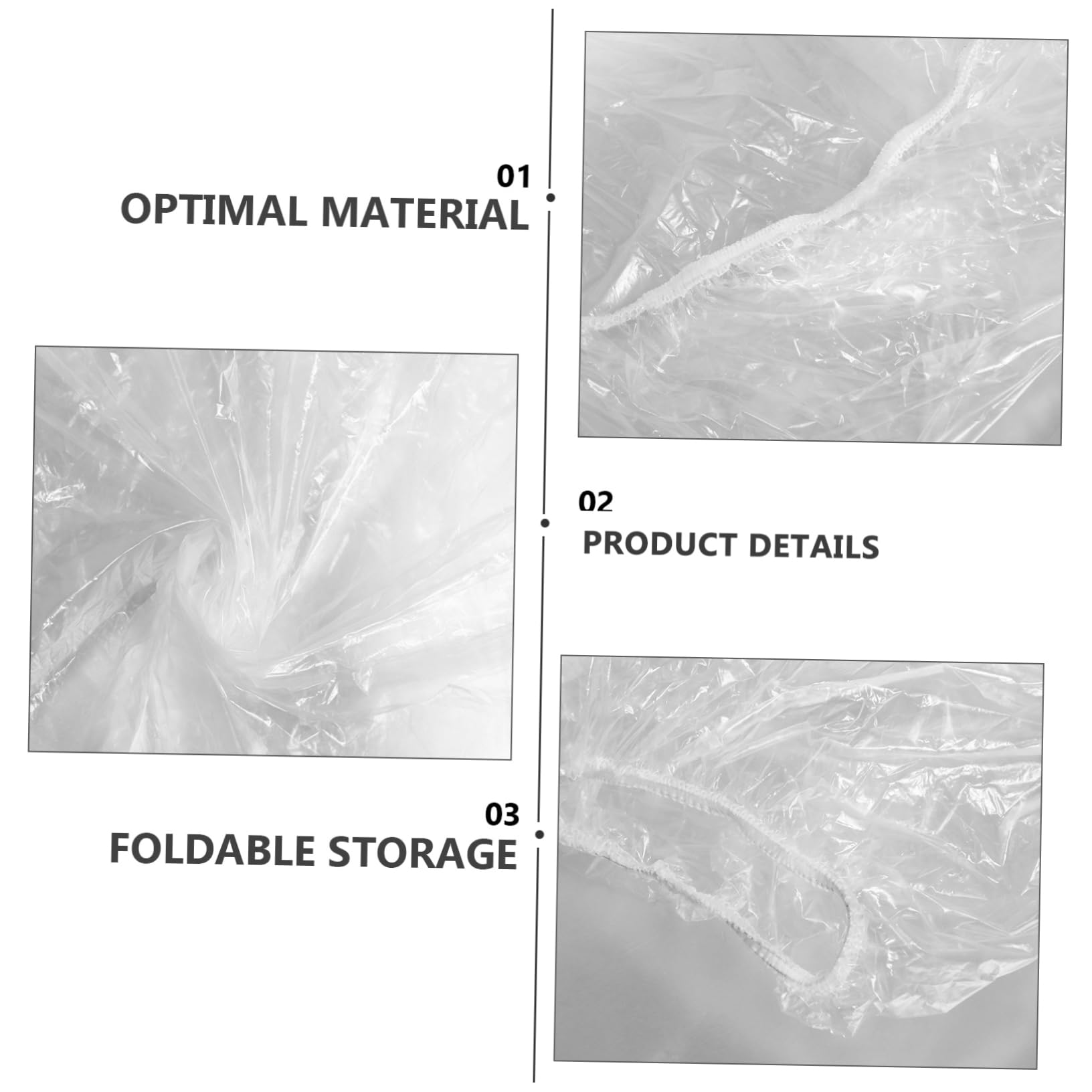 TOPPERFUN Protective Car Cover Dustproof Fit for Sedan Rainproof Lightweight Plastic Abrasion-Resistant Easy Replacement — view 3