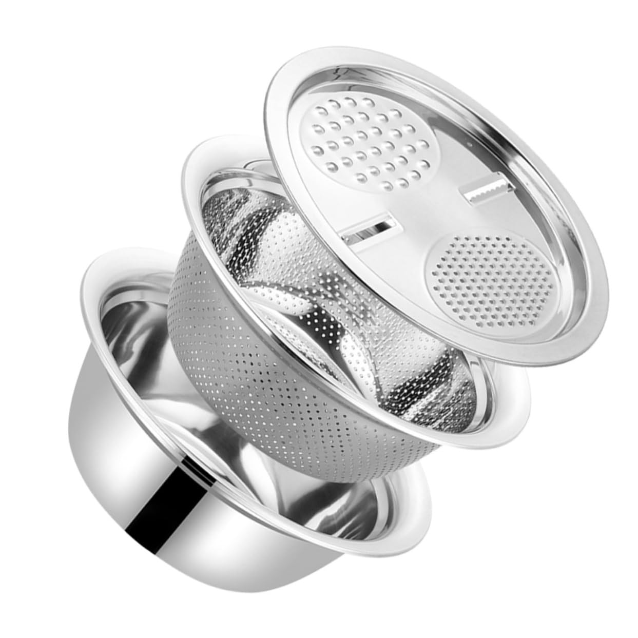 Ciieeo Trimmer Multiuso Bacinella in Acciaio Inox Resistente Grattugia da Cucina Bacinella per Cucinare Utensili per Preparazione Cibi