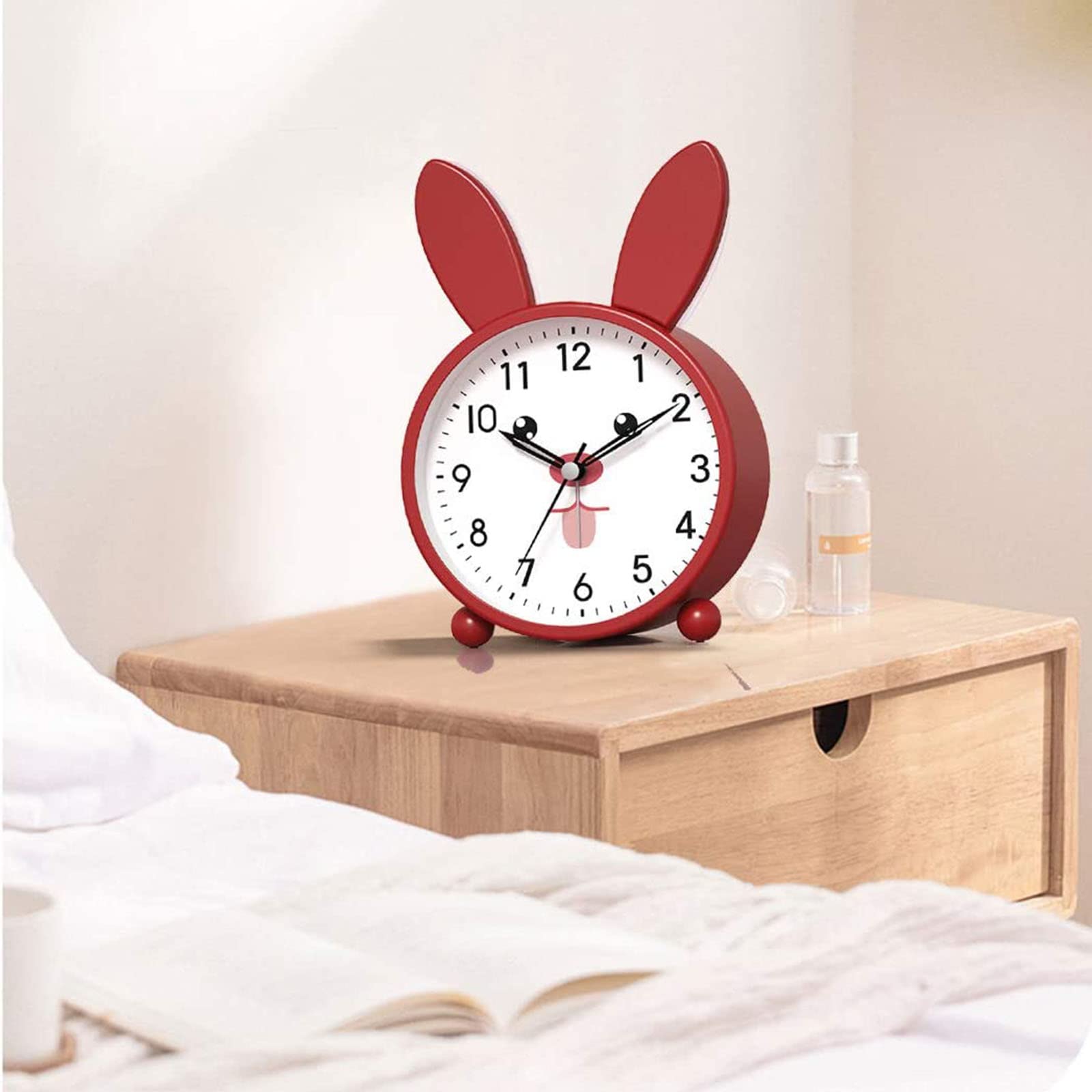 Réveil enfant rigolo pour garçons: lapin bleu - Wood, Tools & Deco
