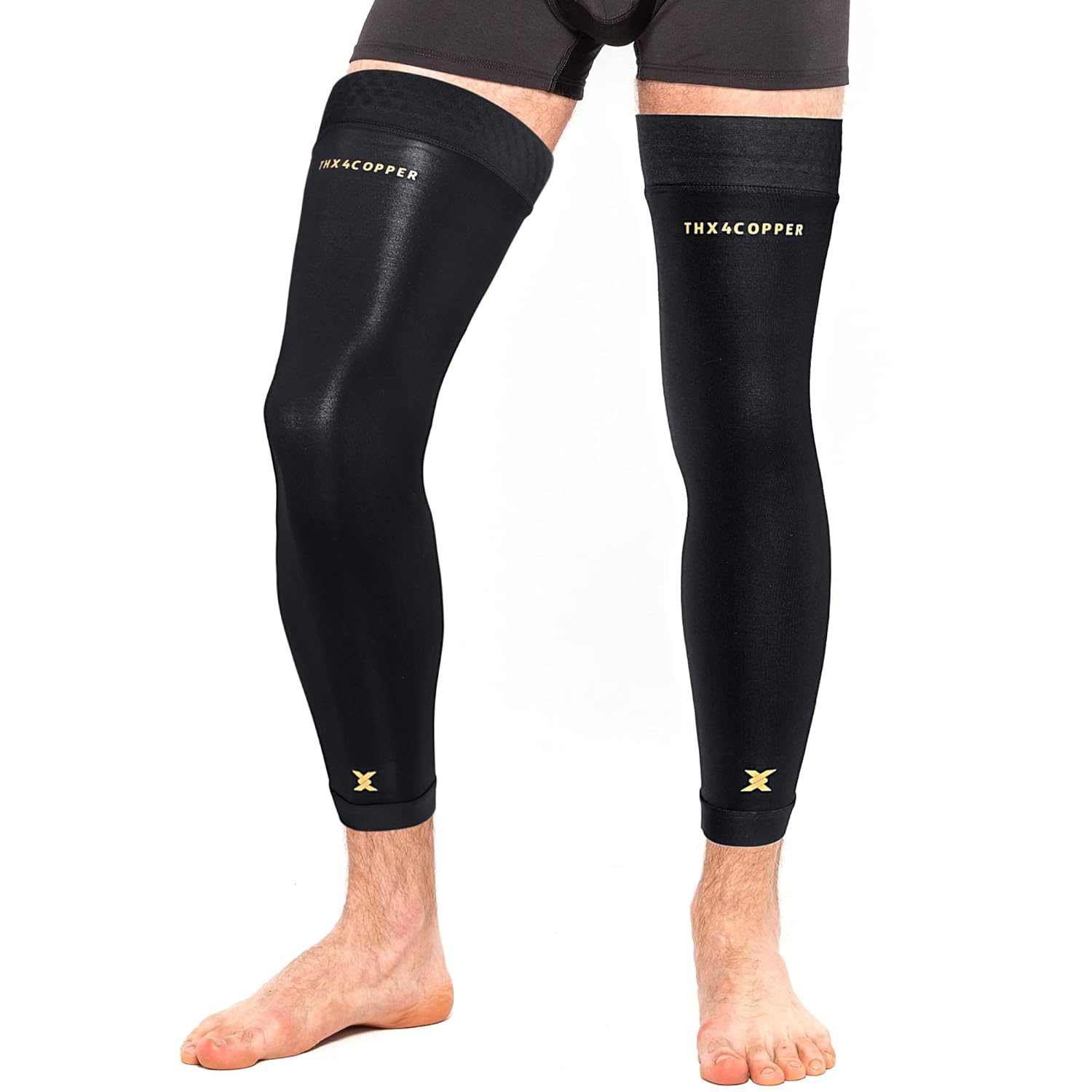 THX4COPPER Compression Full Leg Sleeves(Pair),Anti Slip
