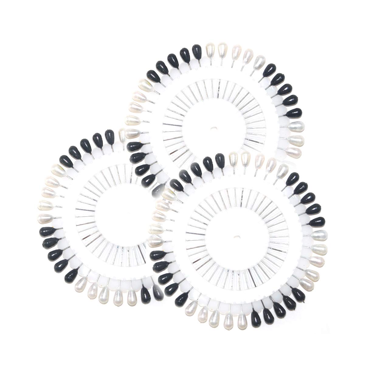 Hunky Dory Oval Shape Glossy Black & White Faux Pearl Brooch | Hijab pins for Women (120 Pins) (B08W8GMHKL) Amazon Price History, Amazon Price Tracker