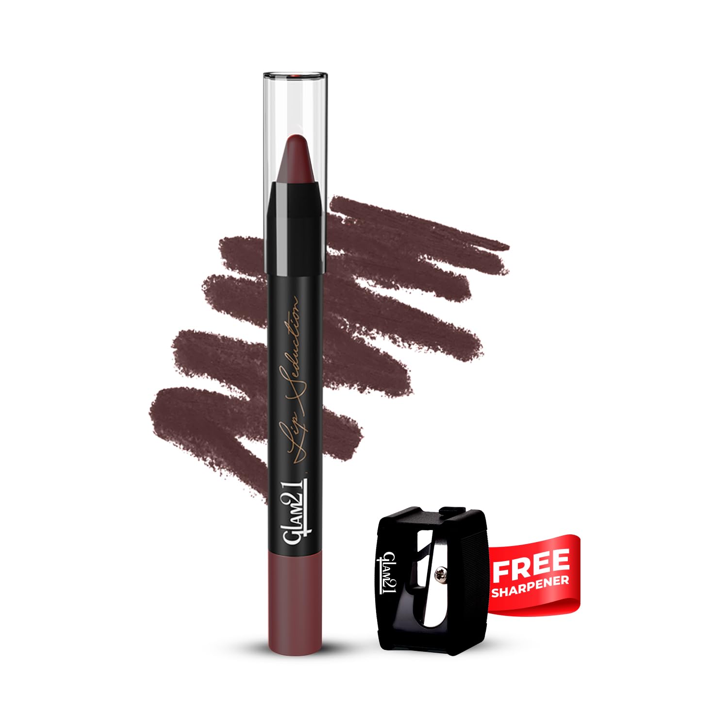 Glam21 Lip Seduction Non- Transfer Crayon Lipstick up to 12 Hours Stay | Lightweight & Longlasting|Creamy Matte | Smudge P...