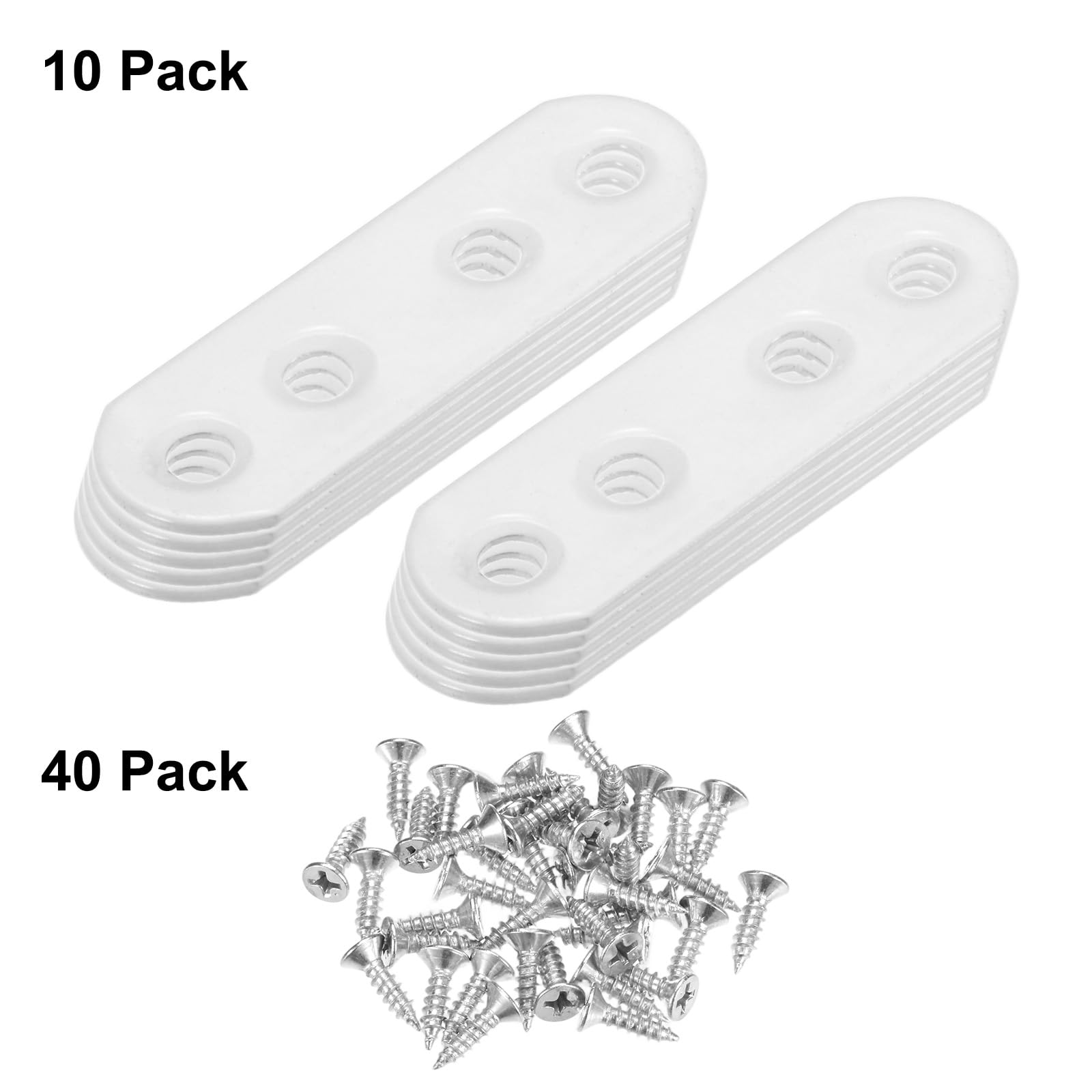 M METERXITY 10-Pack Flat Straight Brackets, 2.17 x 0.71 Inch Flat Bracket Mending for Wood Furniture/ Timber PC Case Holder - Image 4
