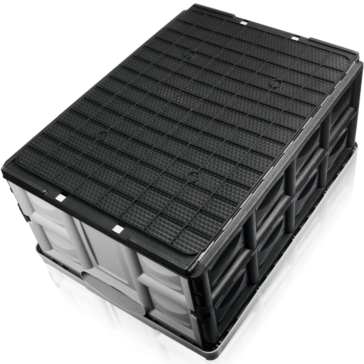 Stimo 4x Klappbox 45 L faltbare Transportbox 54 x 40 x 26 cm klappbar und stapelbar Einkaufskiste