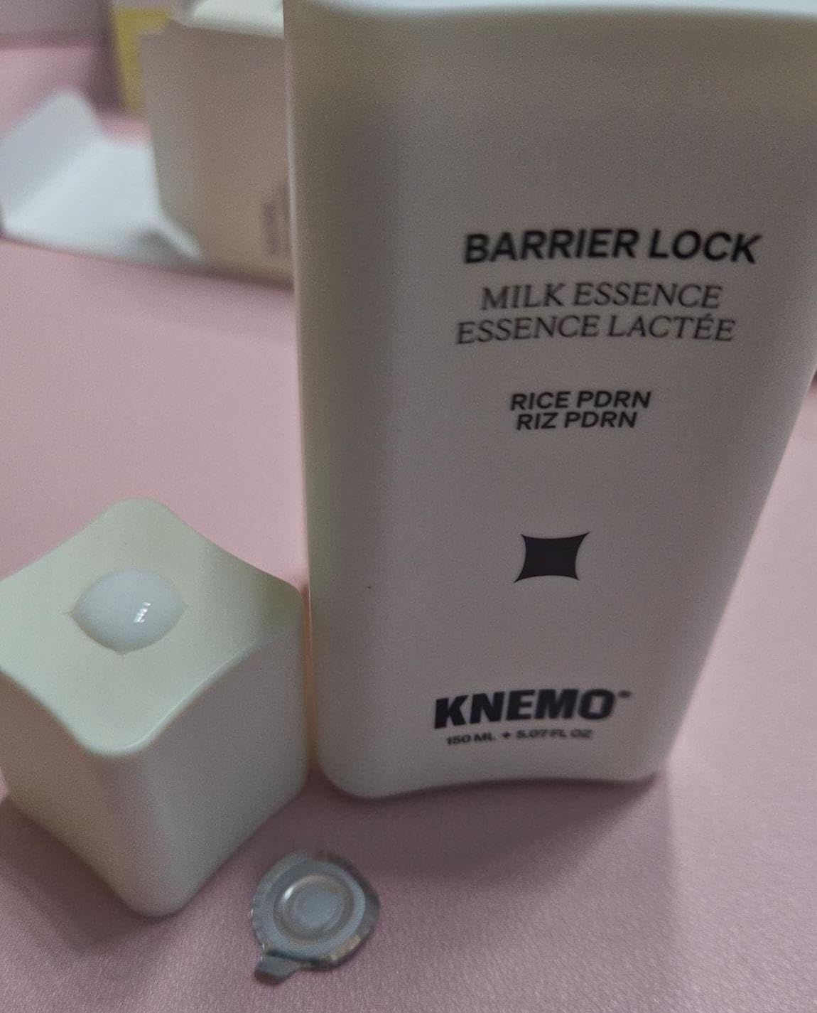 KNEMO BARRIER LOCK Rice PDRN Milk Essence - Intense Hydrating Barrier Repair Toner with 6 Ceramides Deep Moisture for Dry, Sensitive, & Irritated Skin