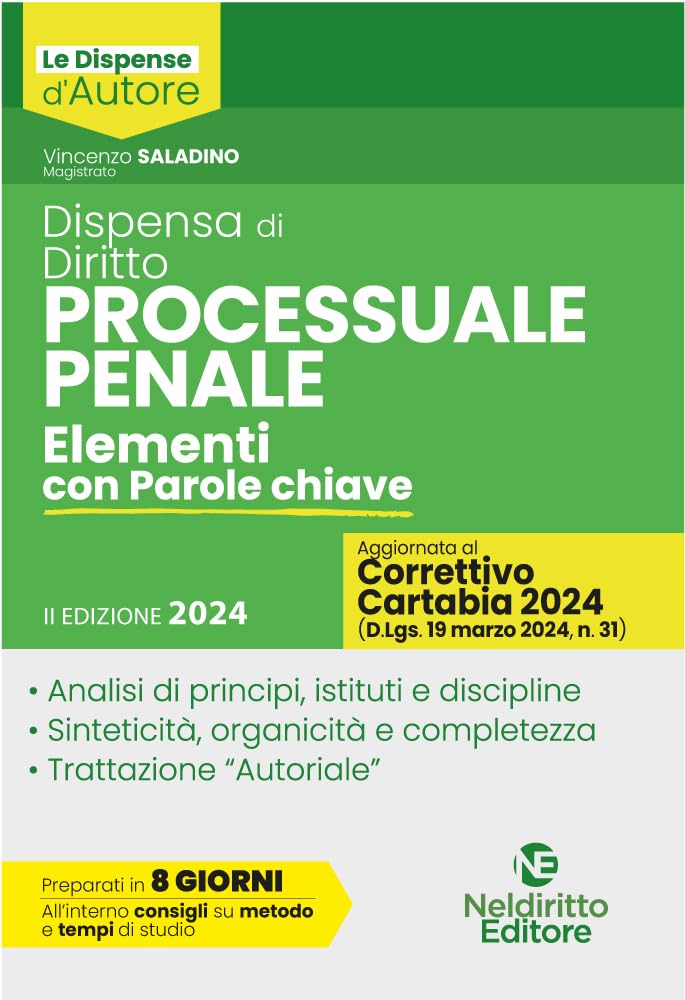 Dispensa Di Diritto Processuale Penale. Elementi Con Parole Chiave. Nuova Ediz. - 4