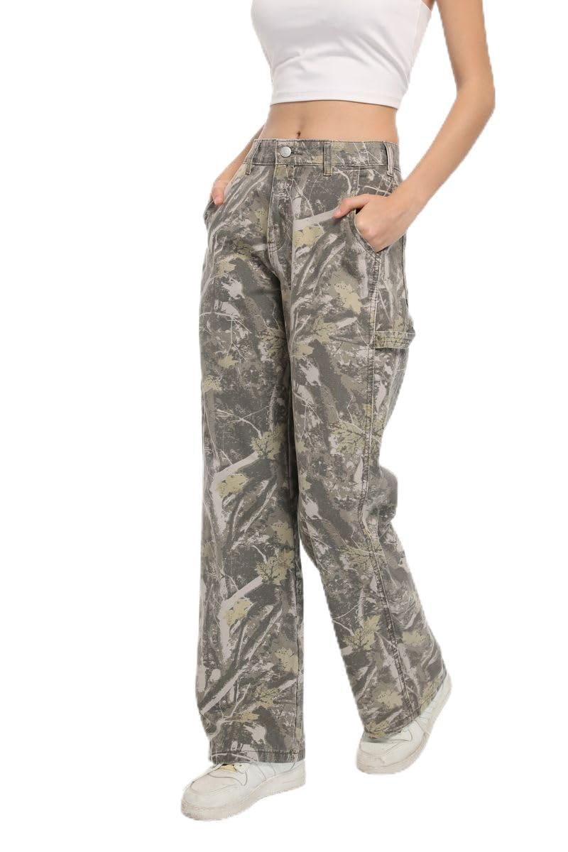 PinkyMoor Women Camouflage Cargo Pants