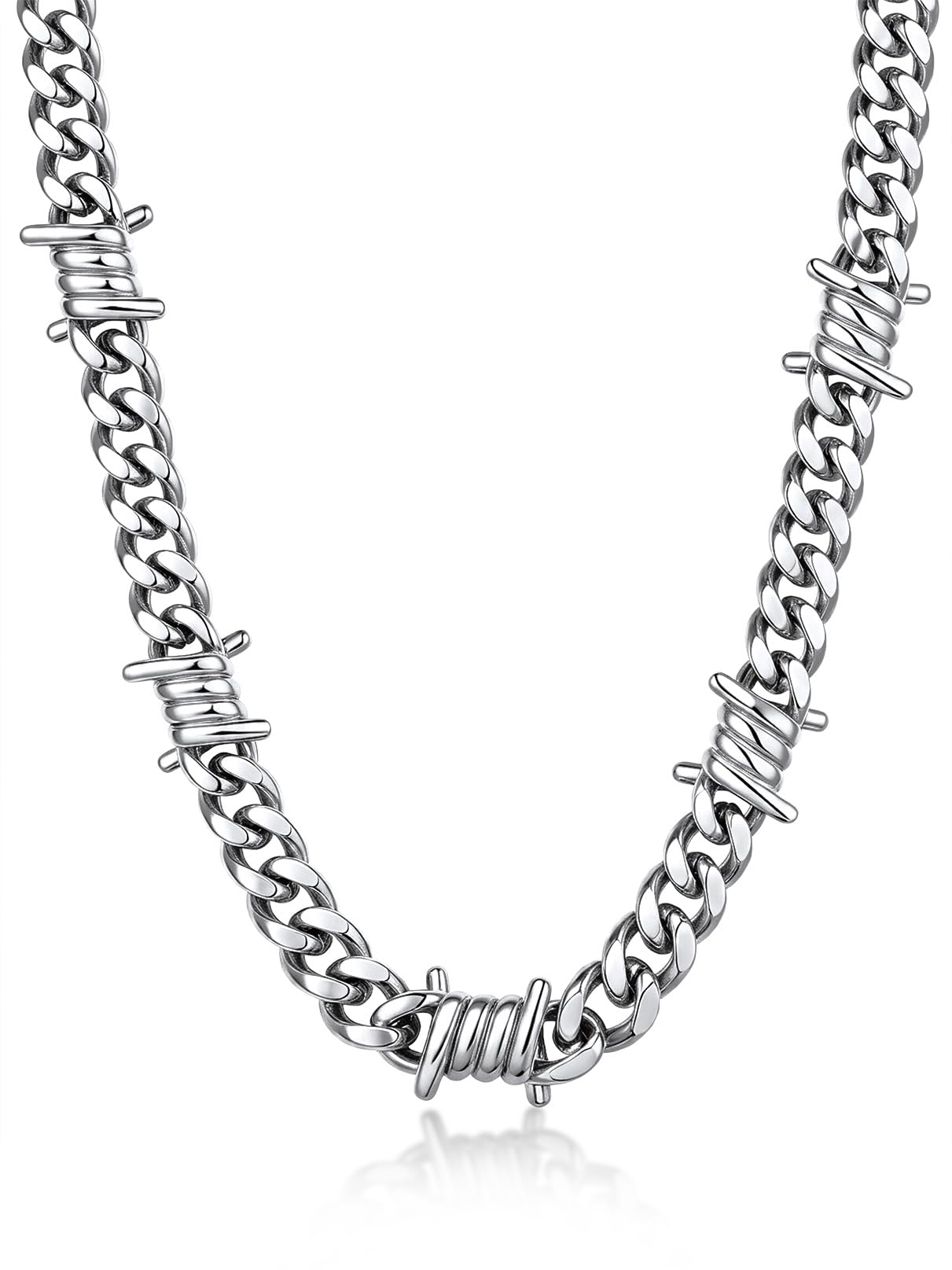Bandmax Stainless Steel Barbed Wire Cuban Chain
