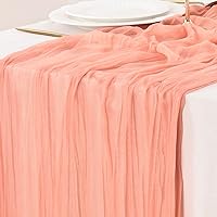 Vista 39 de Socomi - Camino de mesa de gasa, estilo bohemio y rústico, para primavera, Pascua, bodas, fiestas, baby showers, Halloween y decoración del hogar