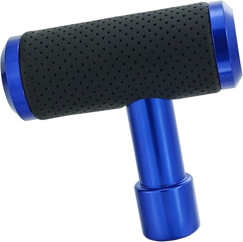 Miniatura 6 de Pomo de palanca de cambios con mango en T, cubierta de aleación estilo joystick con palanca de cambios de cuero, se adapta a la mayoría de