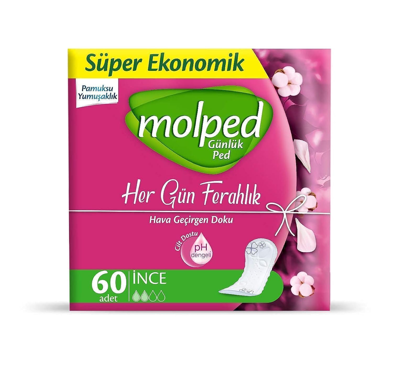 MOLPED HER GÜN FERAHLIK GÜNLÜK PED 60 ADET