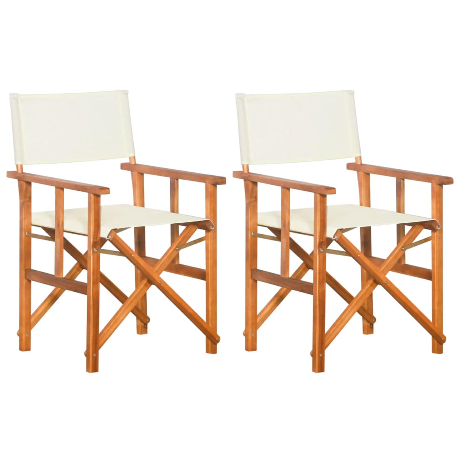 2 sedie da regista in legno massello di acacia, sedie da regista, sedie da regista, per campeggio, giardino, sedie da esterno, mobili per casa, sala da pranzo, tipo 1