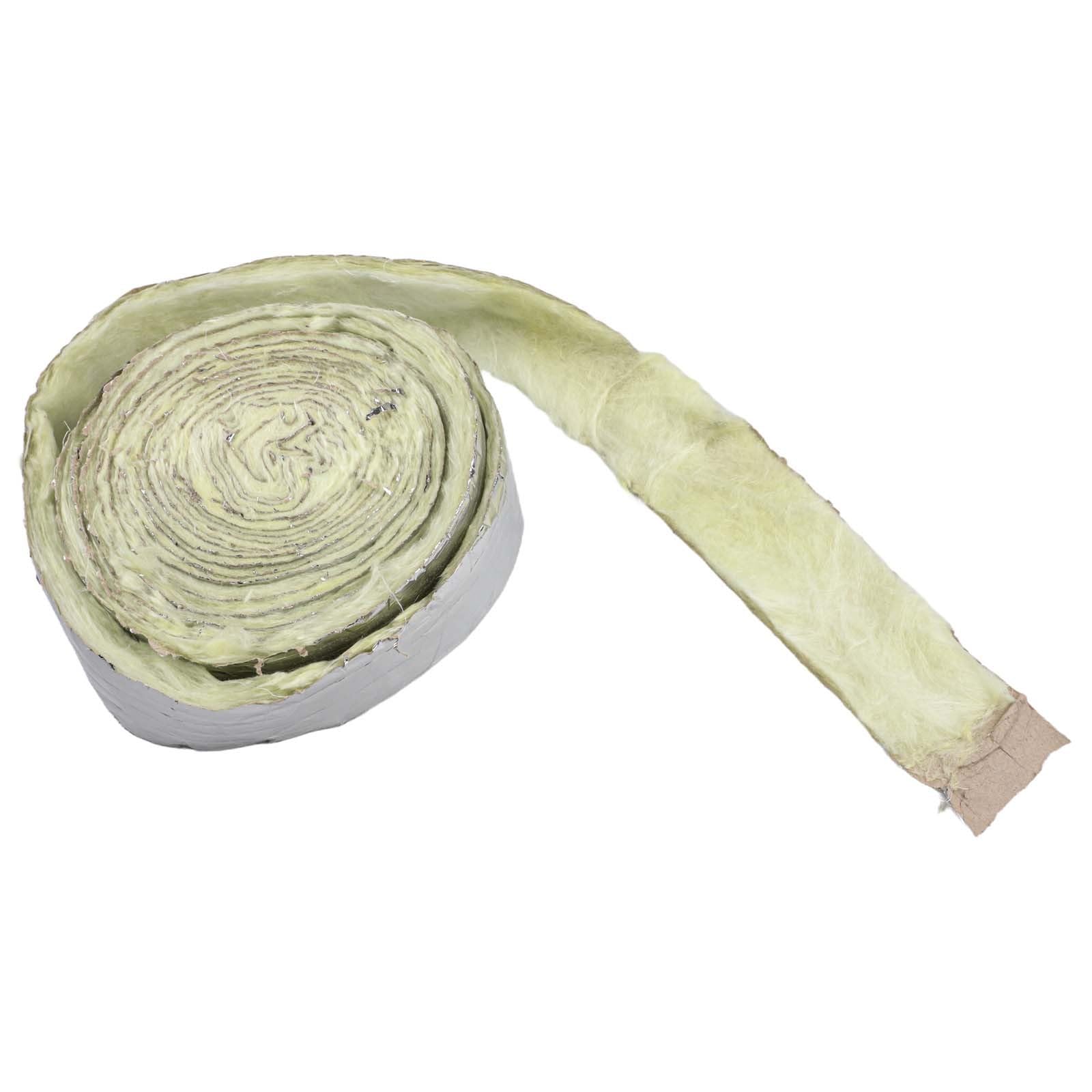 Involucro Isolante Per Tubi In Lana Di Vetro – Rotolo Da 10 M X 7,6 Cm, Ignifugo E Termico, Per Impianti HVAC E Acqua Calda