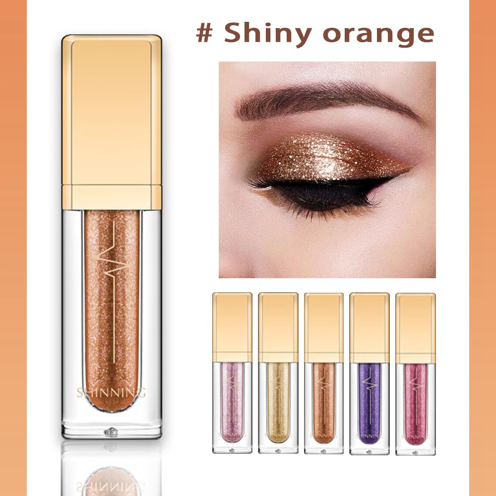 Liquid Glitter Eyeshadow & Eyeliner Pen, eyeshadow Stick, Highly Pigmented glitter Eyeliner Shimmer - Image 2
