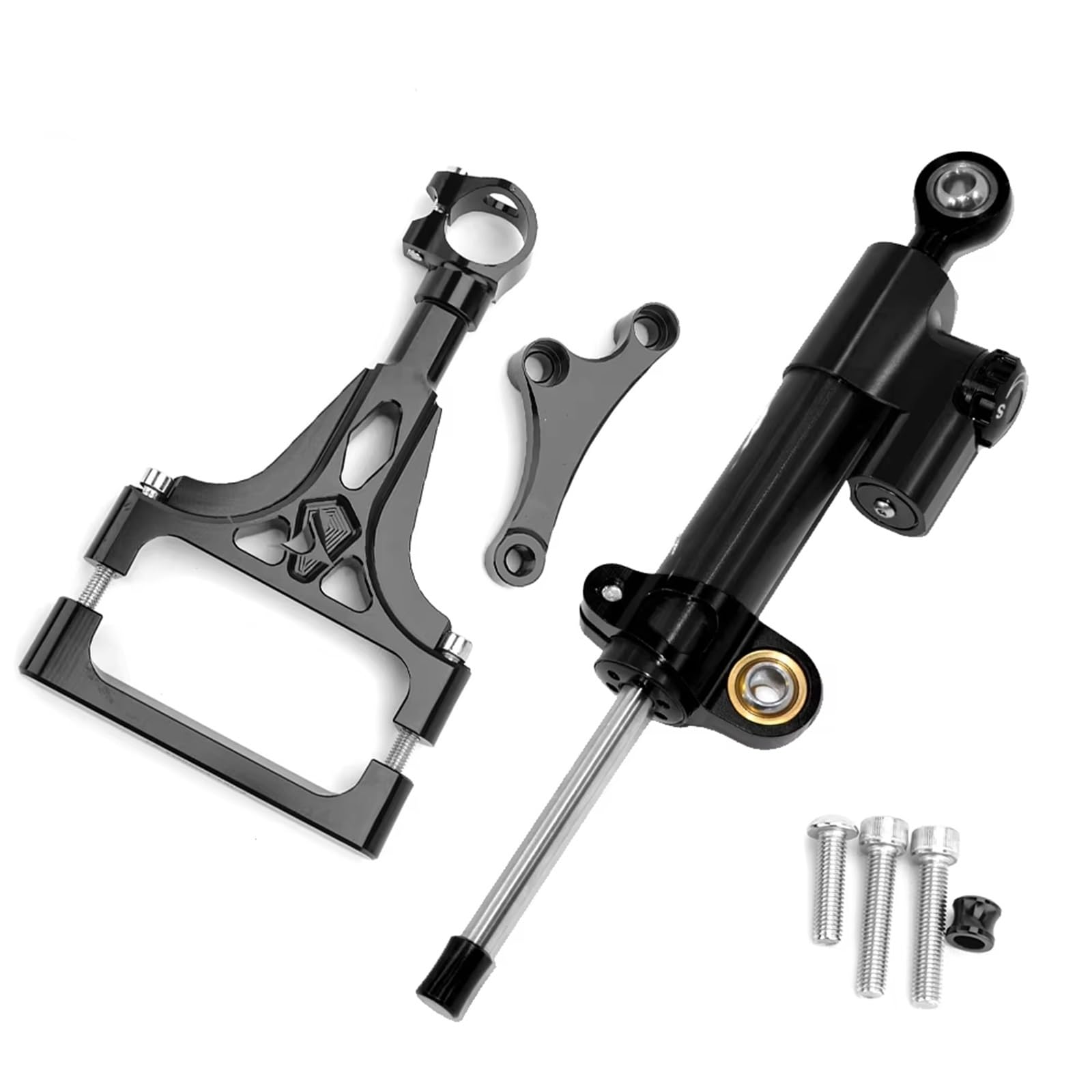 Amortiguador dirección Moto Compatible con para Z750 2003 2004 2005 2006 2007 2008 2009 2010 2011 2012 Soporte De Amortiguador Estabilizador De Dirección