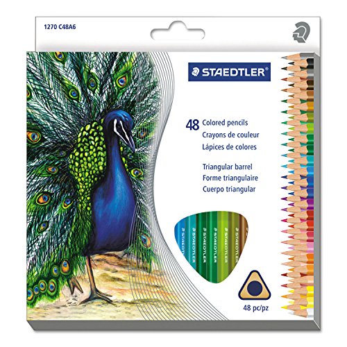 Crayons de couleur triangulaires STD1270C48A6 pour le dessin